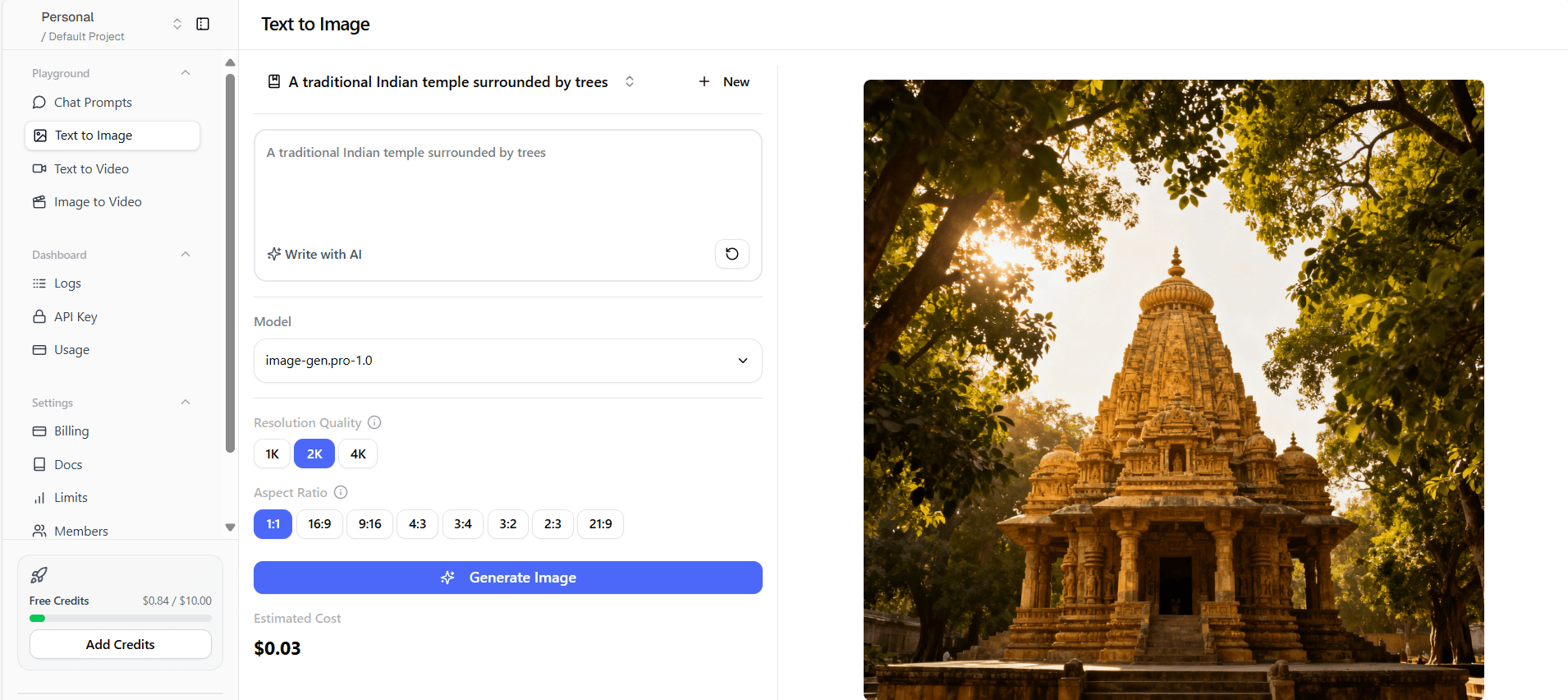 Text to Image Example